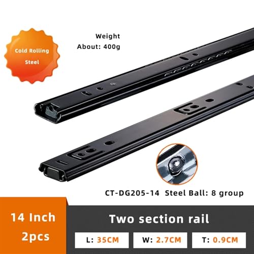 Sliding Rail Linear Bearing Slider Cold Rolled Steel Drawer Slides 8~20Inch Two-Section Cabinet Slides Furniture Hardware R248153