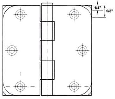 Satin Nickel Door Hinges Case 24 Q75015