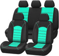 Air Mesh Car Seat Covers Full Set Breathable Airbag Compatible Water Blue U572390