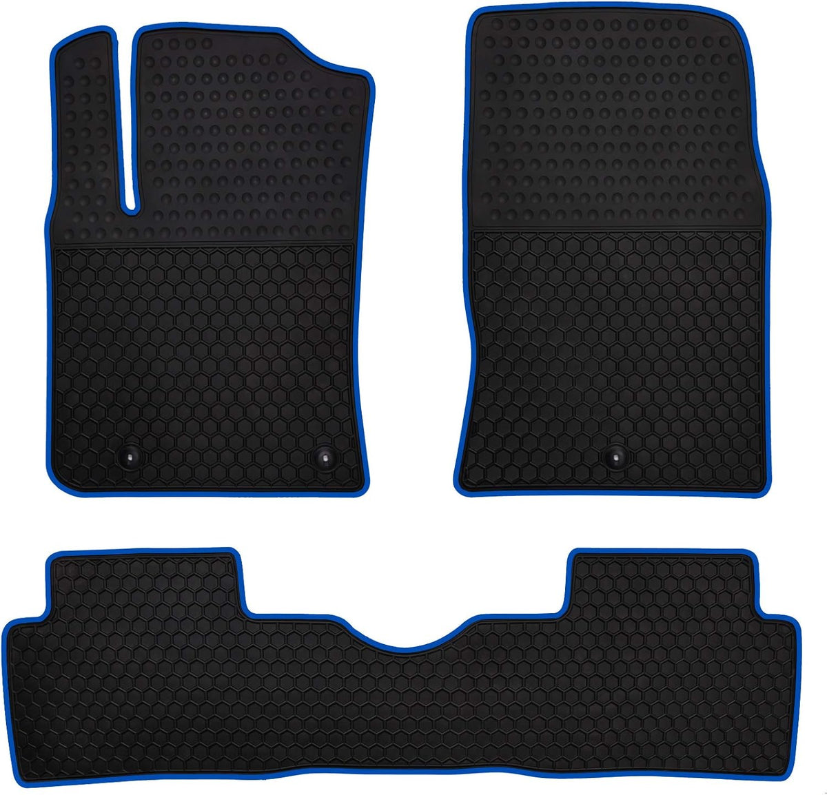 Black Custom Fit Car Floor Mats Front and Rear Row Set M568