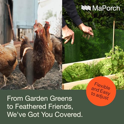 Green Plastic Wire Mesh Fence 15.7IN x 10FT Roll S77380