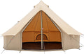 Canvas Bell Tent with Stove Jack, Waterproof 4 Season Cotton Canvas Tent I1300