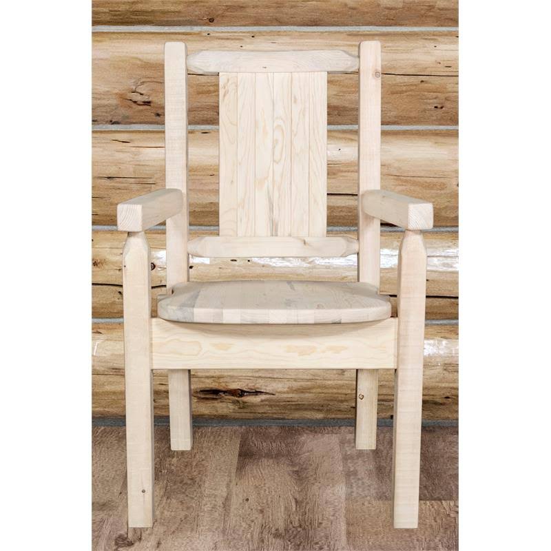 Laser Engraved Bear Design Captain's Chair S290