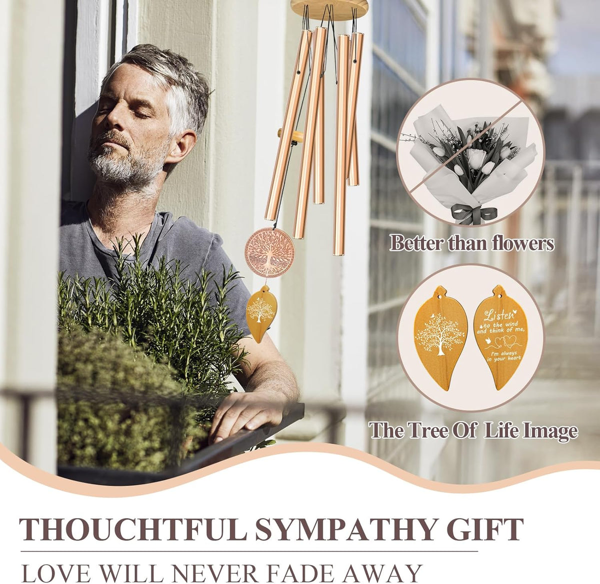 Deep Tone Memorial Wind Chimes T8875