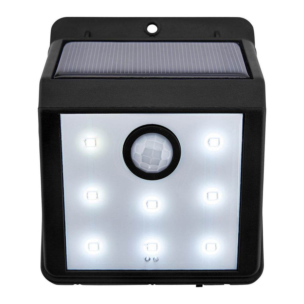 Black 115 Lumen Wall-Mount Solar Security Light B116