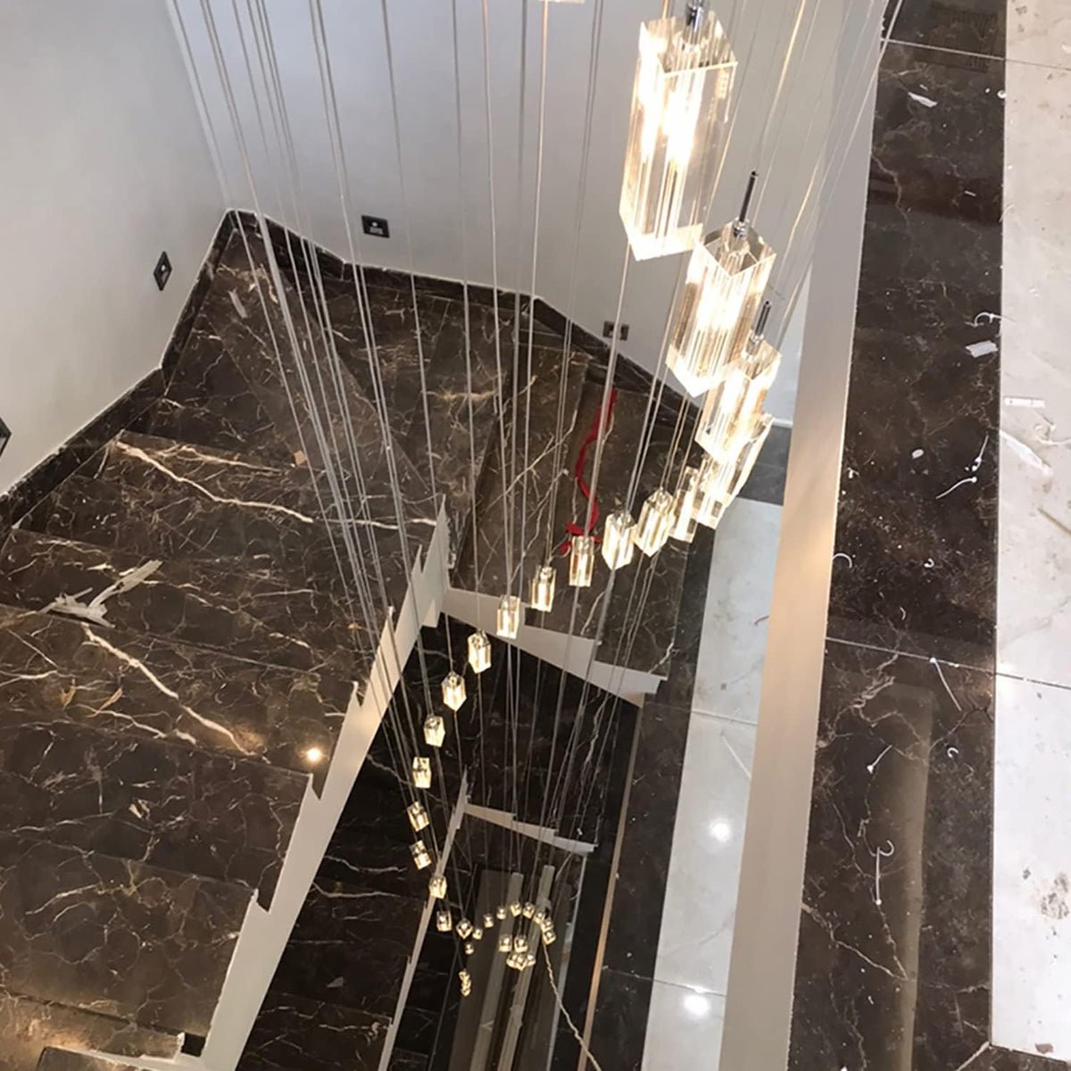 Modern Crystal Chandeliers LED Light Fixture 36-Lights M503
