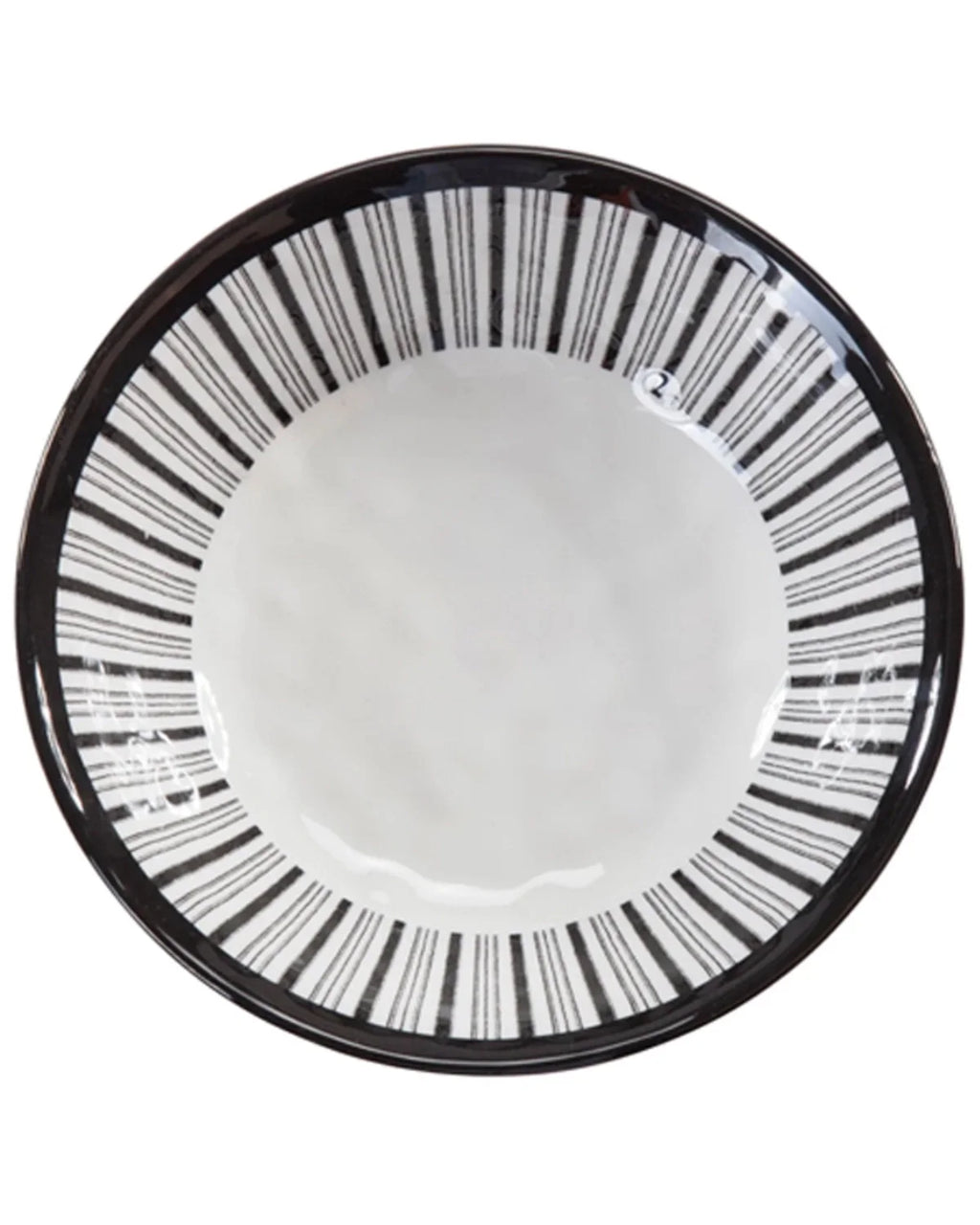 14-Piece Melamine Dinnerware Set Black/White F129635