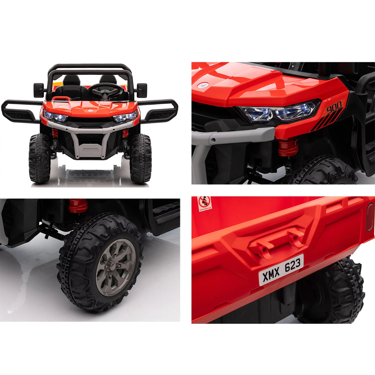 24V 2 Seater Kids Ride on Car UTV with Trailer U58603
