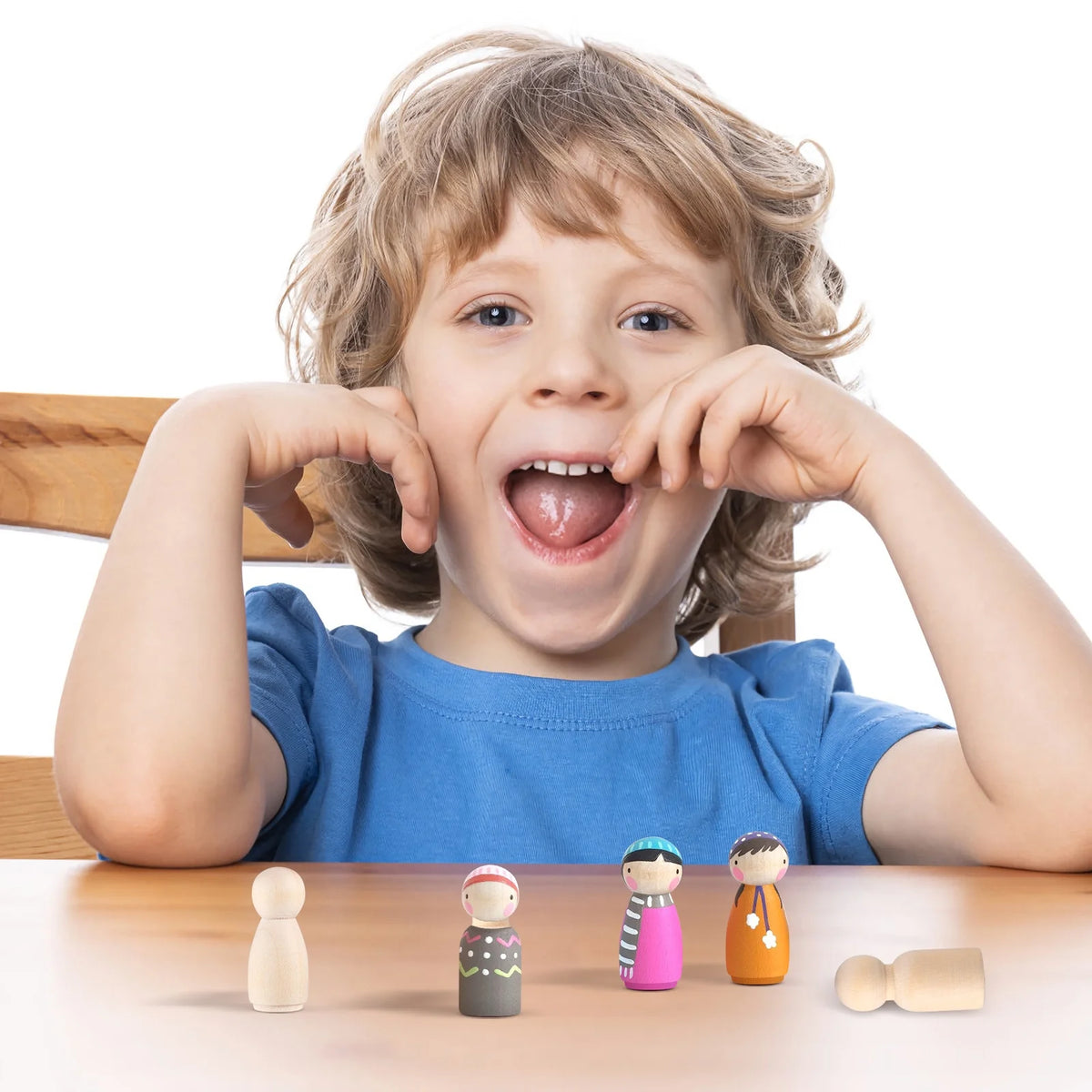 50pcs Unfinished Wooden Peg Dolls G4226