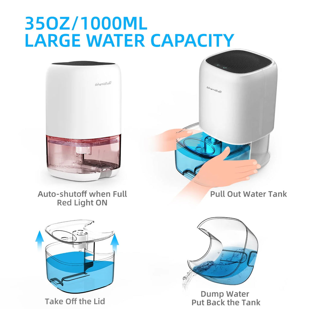 Portable Ultra Quiet Dehumidifier 1000ML B25564