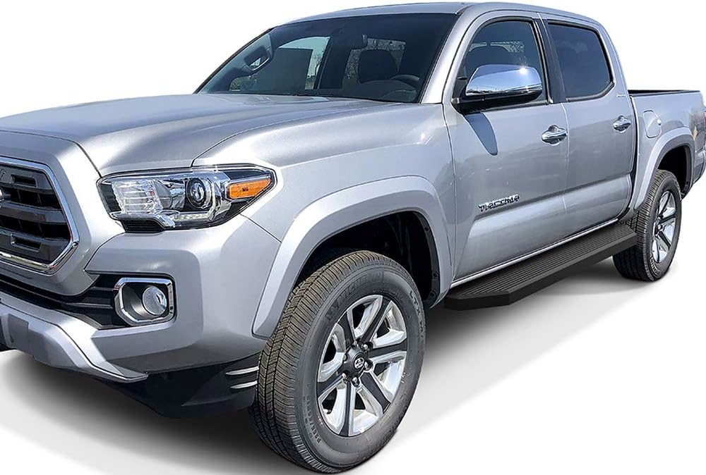 6-inch Aluminum Black Running Boards Side Steps for Toyota Tacoma Double Crew Cab D316