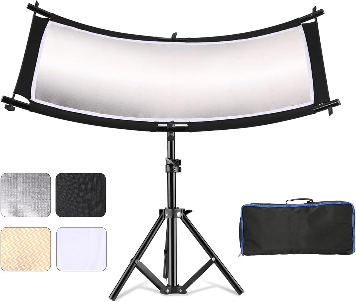 40"X20" Curved Photography Lighting Reflector, Black/White/Gold/Silver, Pack of 2 C169723