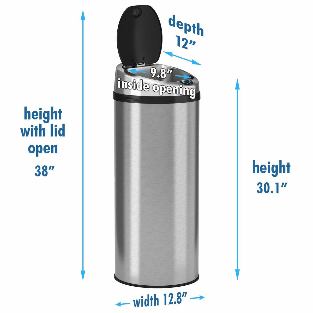 Stainless Steel Motion Sensor Trash Can F242011
