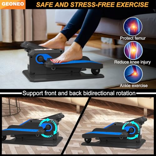 Under Desk Elliptical Machine, Electric Seated Pedal Exerciser with Monitor, Remote Control and 12 Adjustable Speeds A704