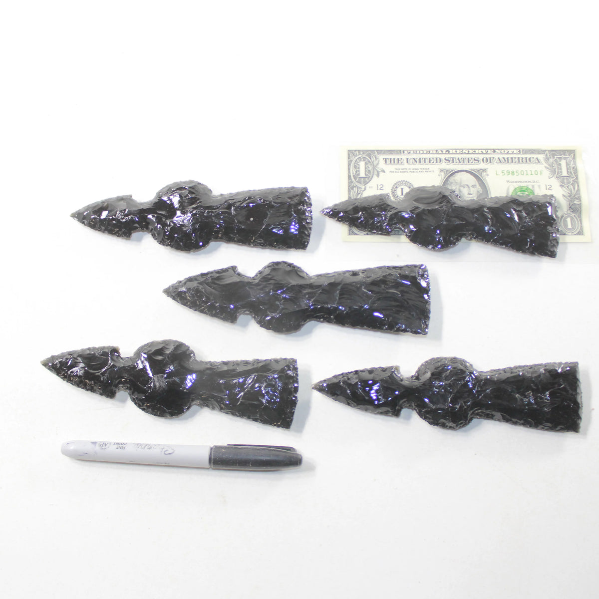 Obsidian Ornamental Tomahawk Heads K365