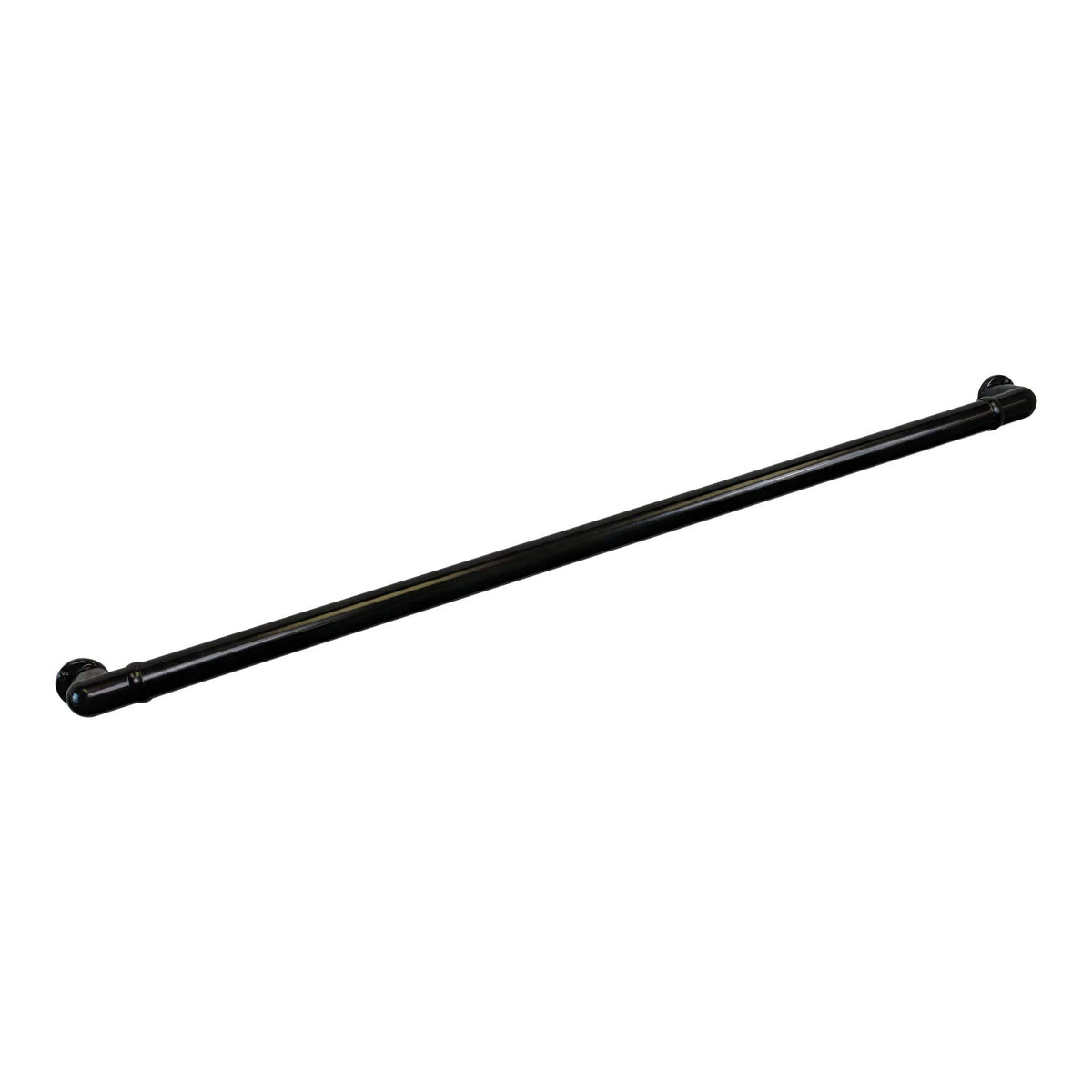 Satin Black Handrail Section with Return (12" Length) W318108