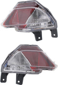 Tail Light Set of 2 Clear Red Lens Halogen J99127