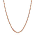 14K Rose Gold Diamond-Cut Mesh Chain Necklace 16"-24" A518