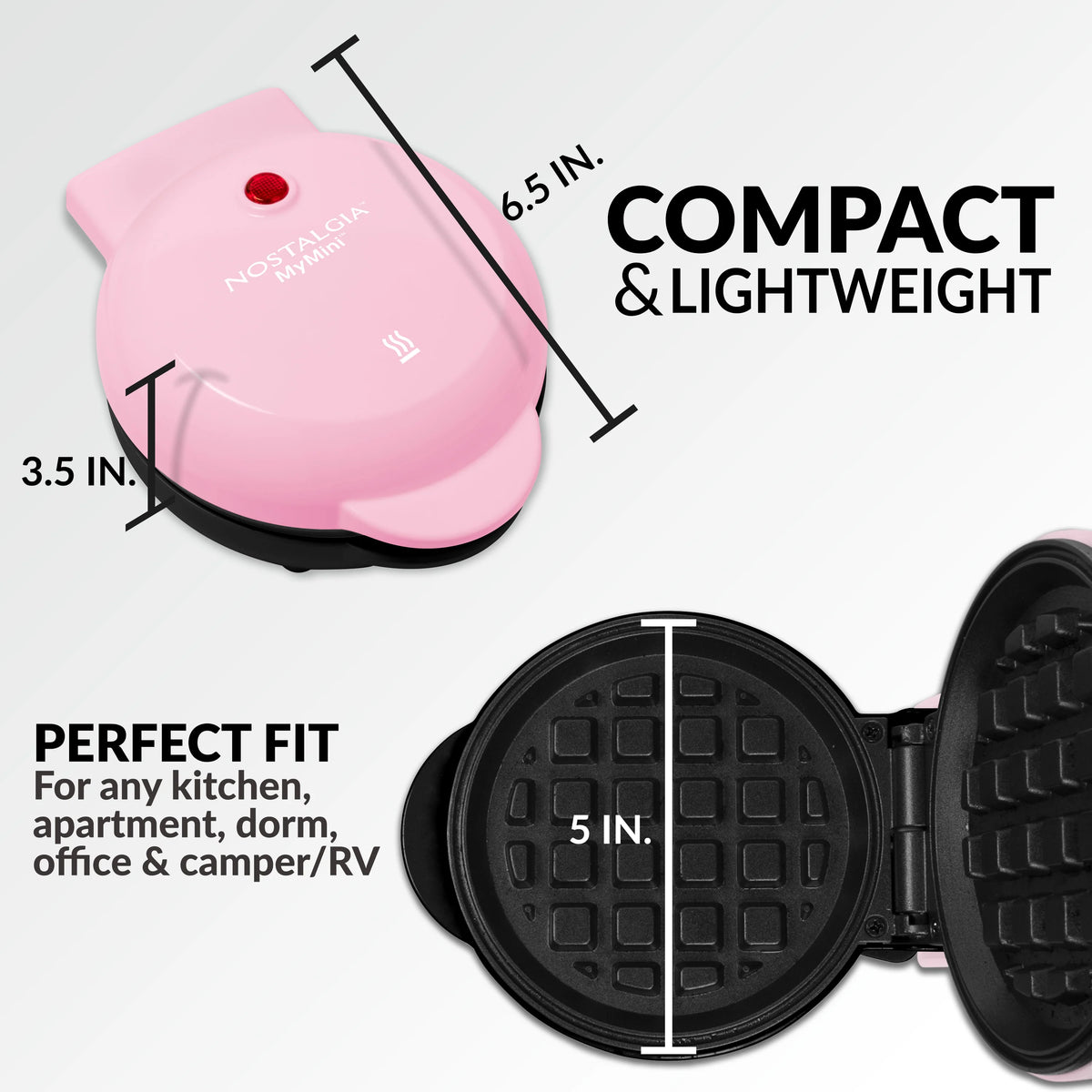 Pink Electric Waffle Maker K253