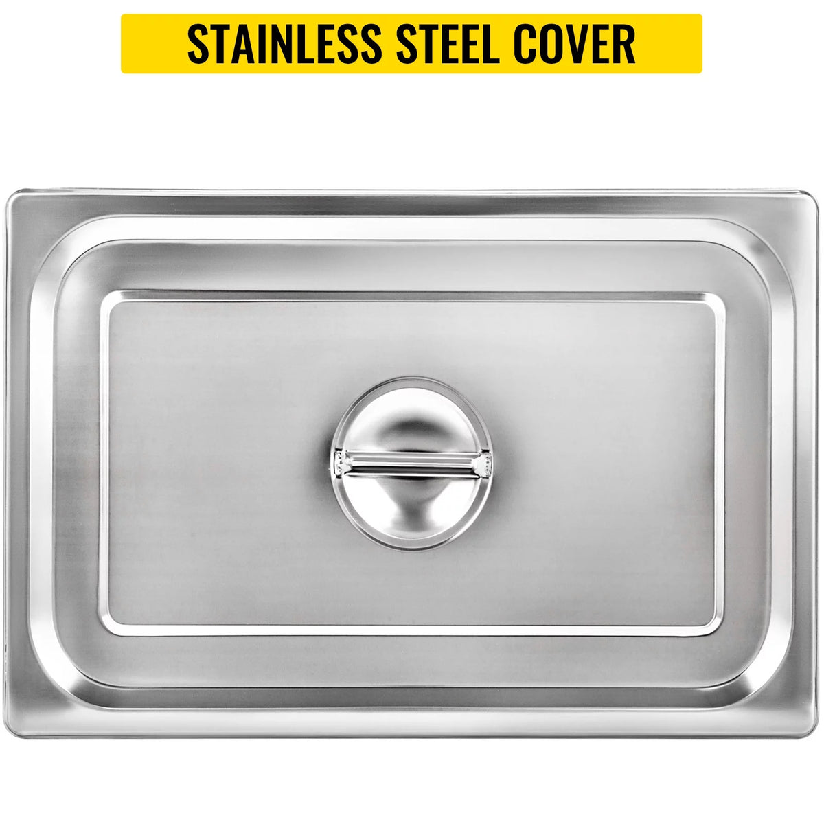 4 Pack 4 Inch Deep Full Size Stainless Steel Hotel Pan with Lid E476