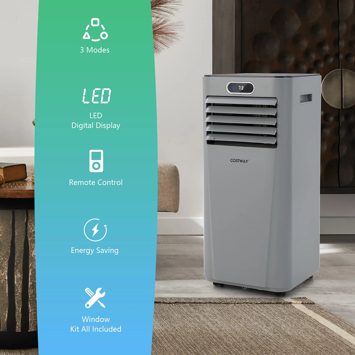 6000 BTU Portable Air Conditioner White F9479