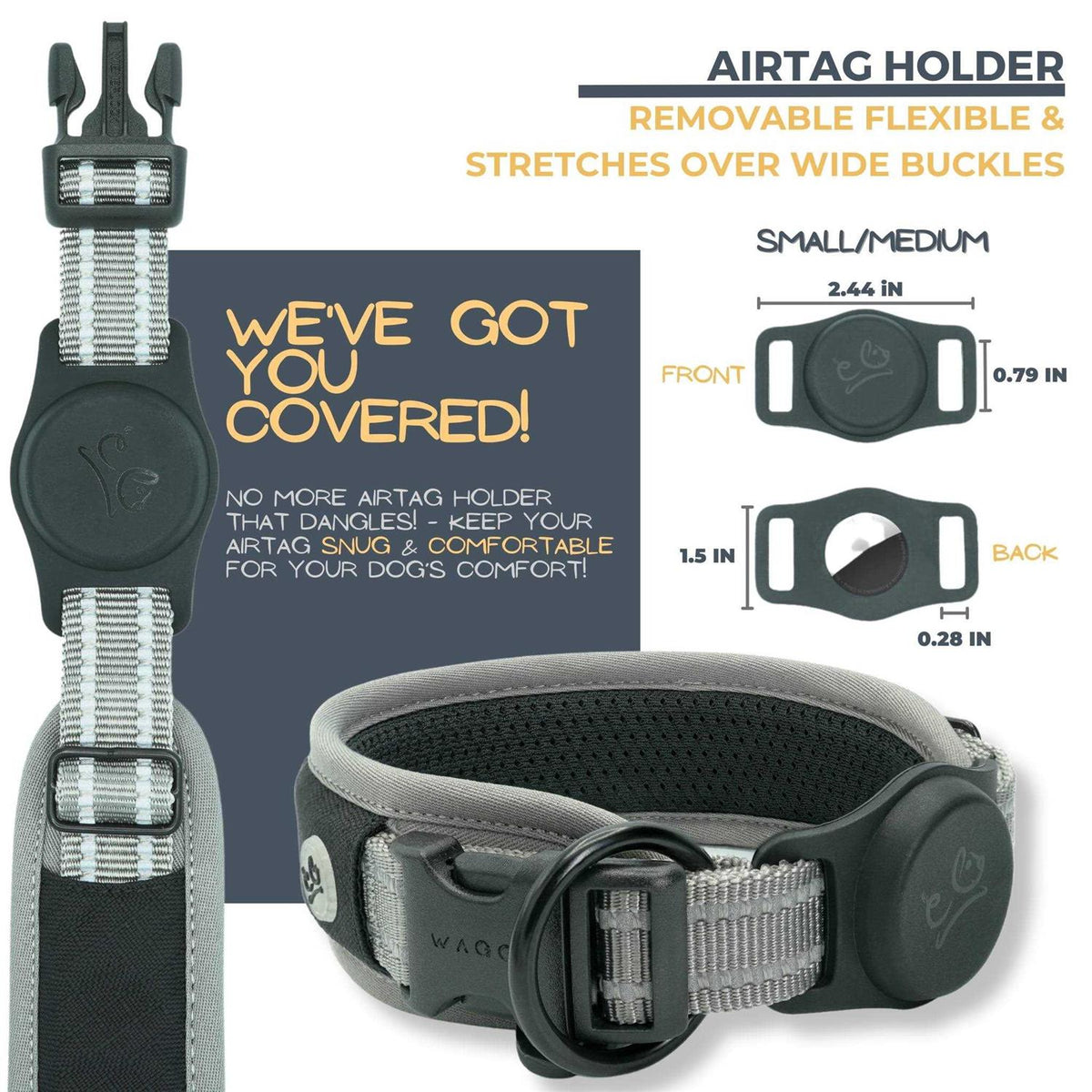 Adjustable Reflective Padded Dog Collar K28777