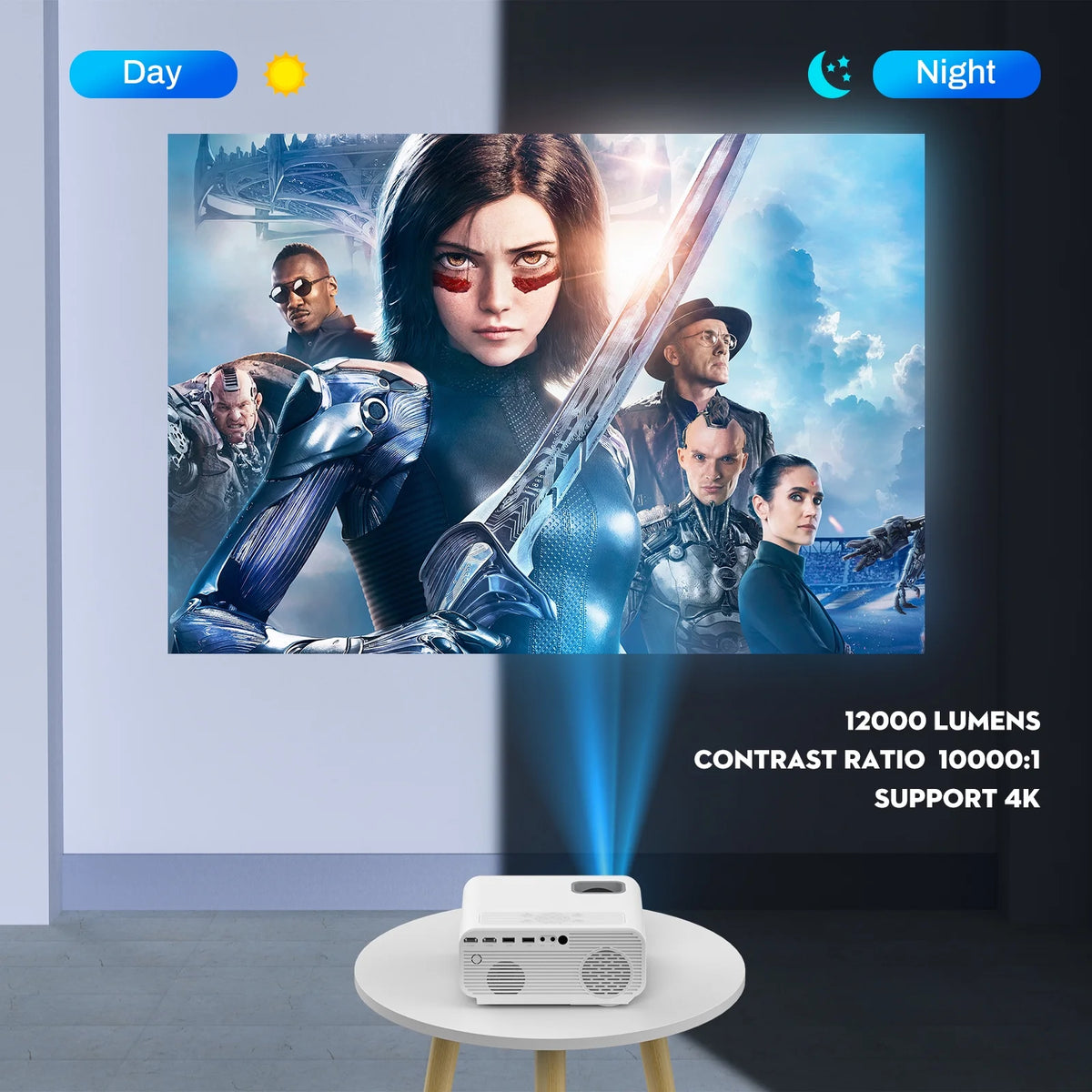 Portable Mini Projector with Wifi and Bluetooth C716696