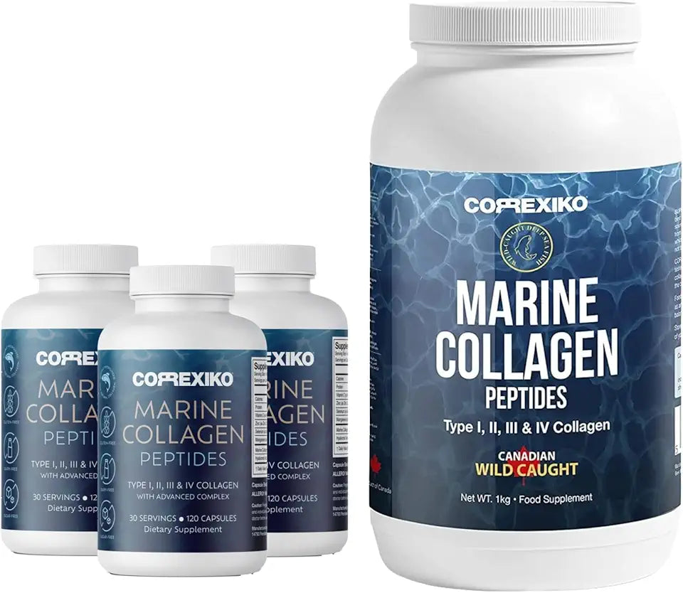 Marine Collagen Supplement Pills & Powder Bundle 3 Month Supply E749