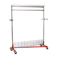 Blue Steel Rolling Garment Rack D150