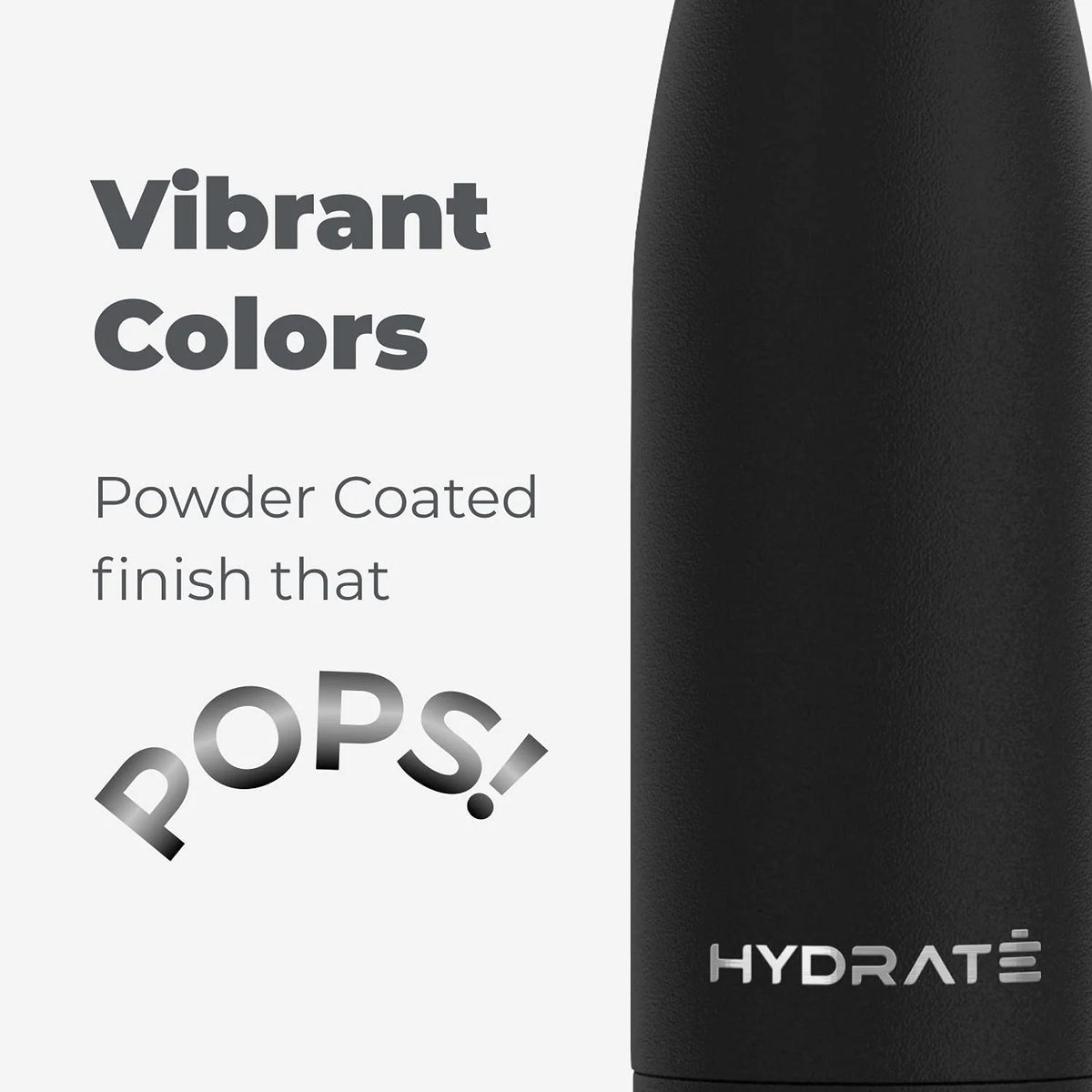 Carbon Black Stainless Steel Water Bottle 500ml Insulated Reusable U9848