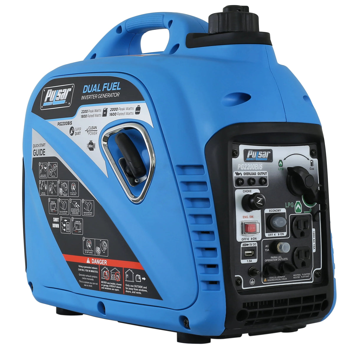 2,200 Watt Dual-Fuel Portable Inverter Generator Z28124