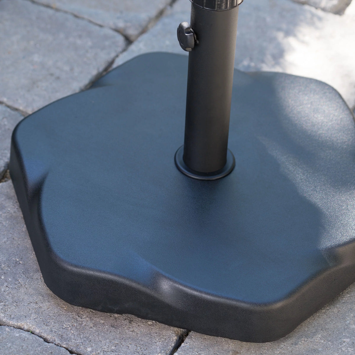Black Concrete and Steel Umbrella Base M416