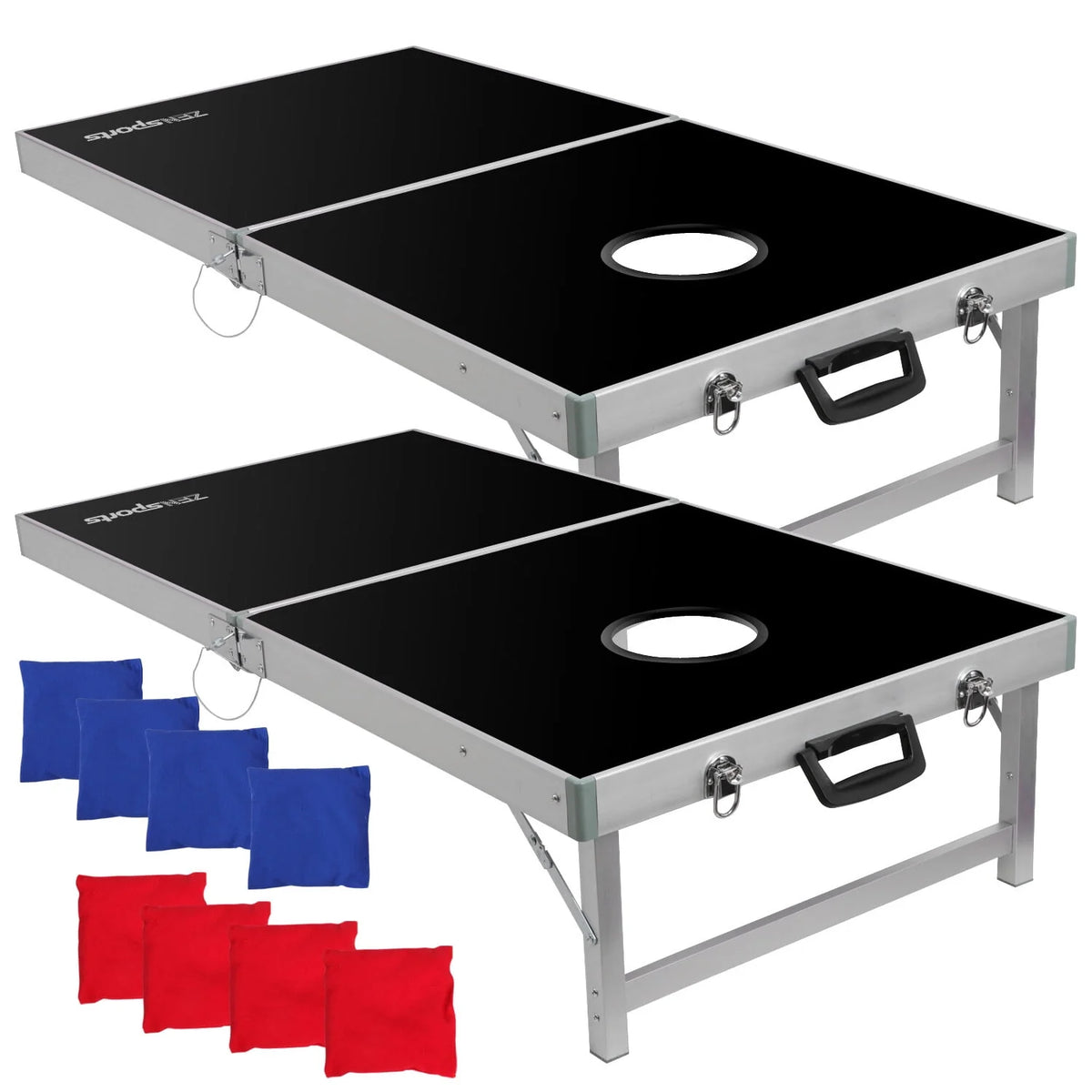 4FT 2FT Aluminum Cornhole Game Board Set with Carry Case D294173
