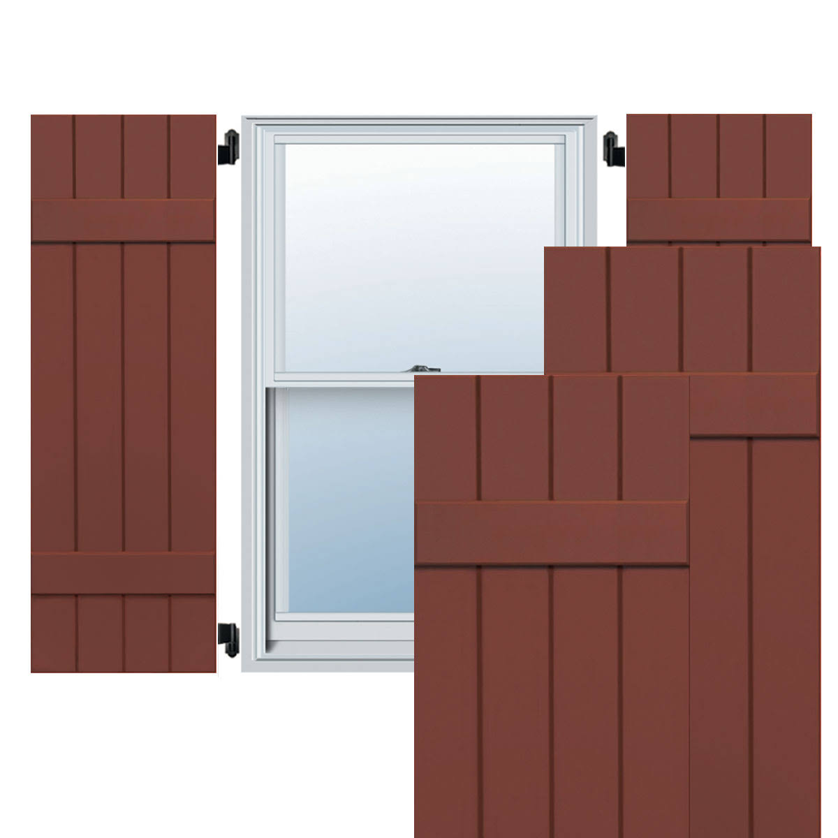 15x22W x 26x22H Composite Board-n-Batten Shutters (Per Pair) W73395
