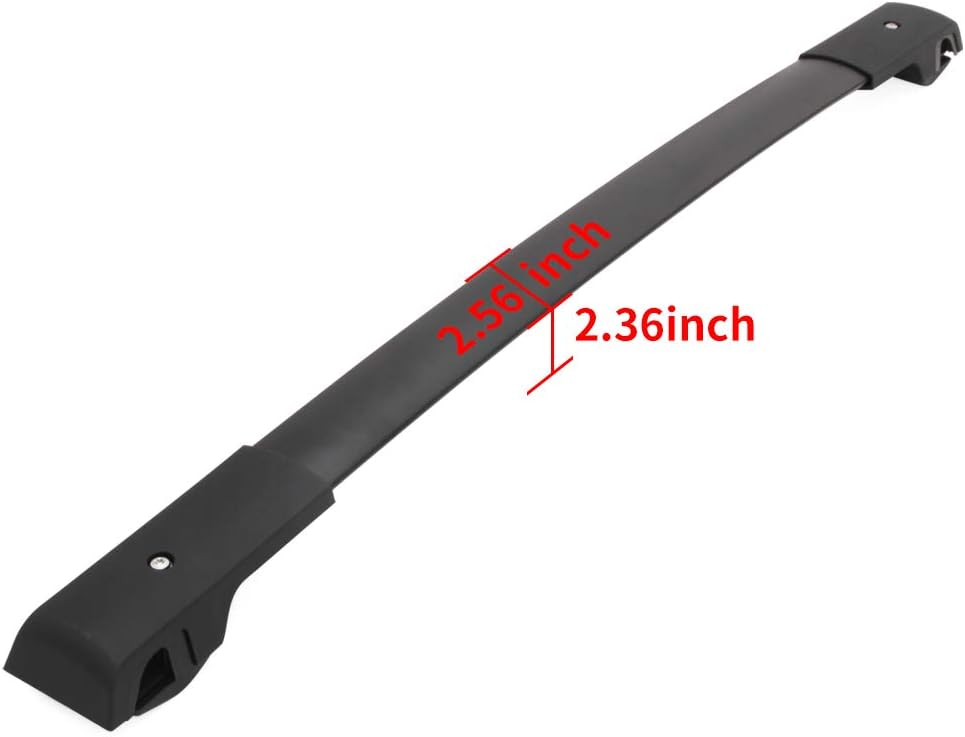 Black Pack of 2 Roof Rack Side Rails Cross Bars D31719