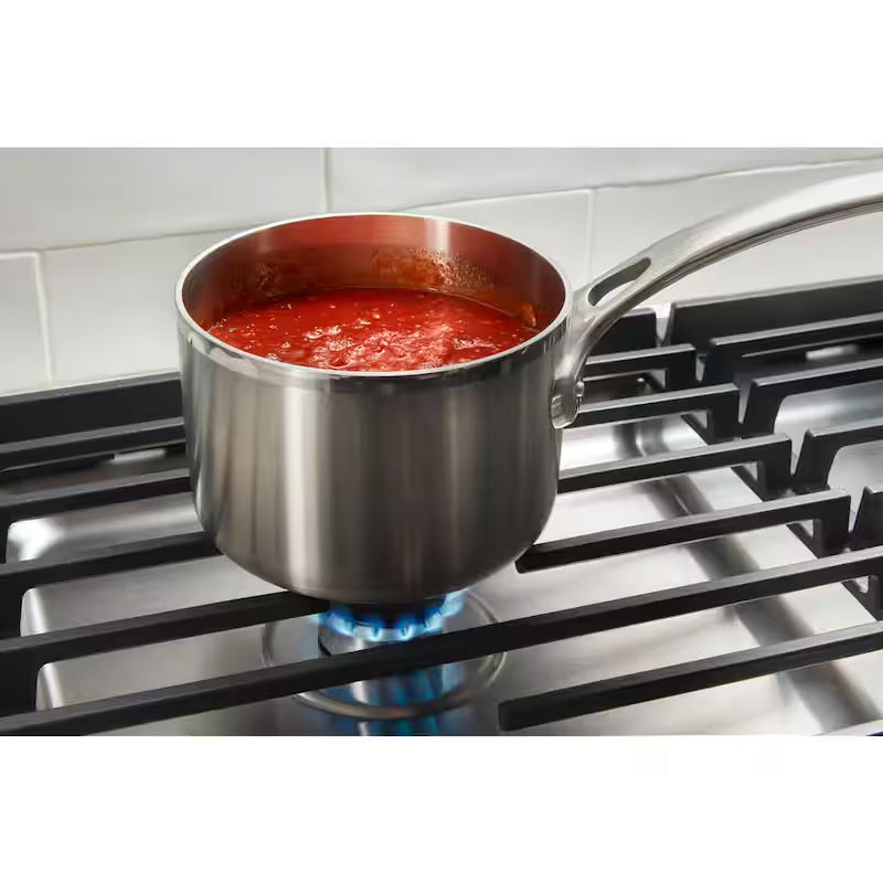 4-Burners Recessed Gas Cooktop in Stainless Steel W165632
