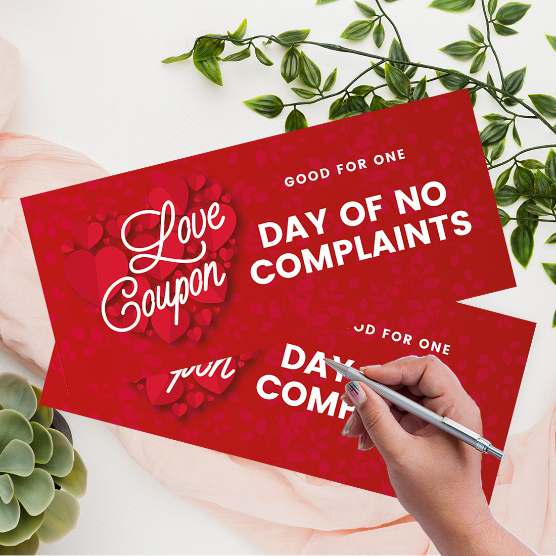 Red Hearts Love Coupons, 16-Pk S59390