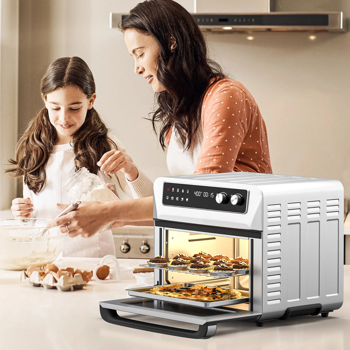 21QT Convection Air Fryer Toaster Oven 8-in-1 J62198