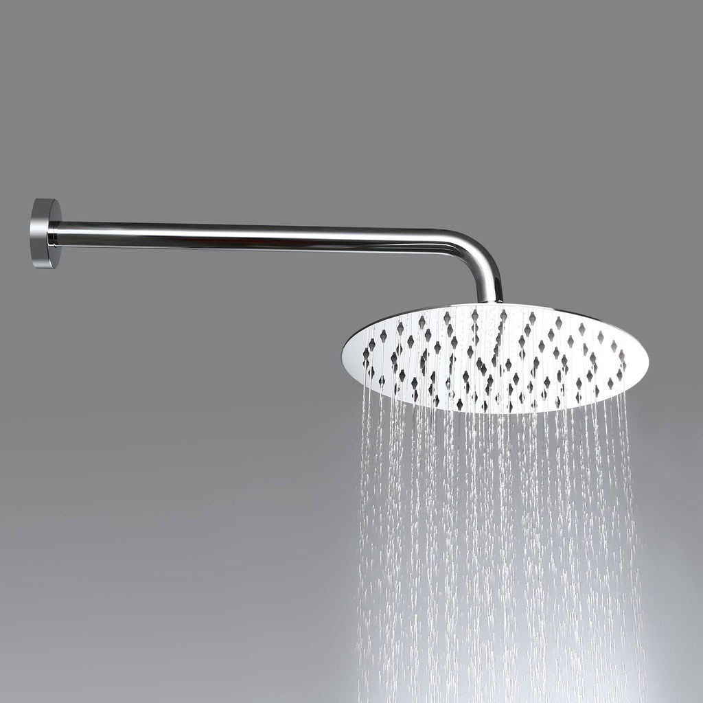 Chrome Wall Mounted Rain Shower Faucet Set with Hand Shower D40601