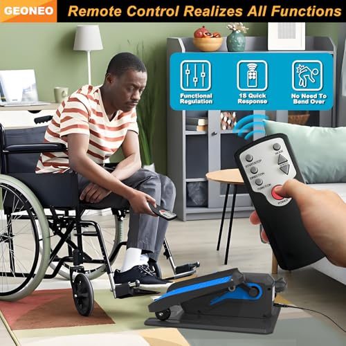 Under Desk Elliptical Machine, Electric Seated Pedal Exerciser with Monitor, Remote Control and 12 Adjustable Speeds A704