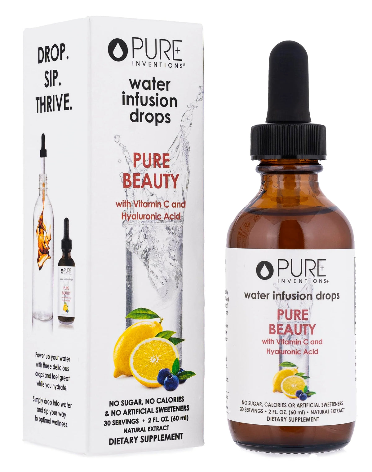 Lemon Blueberry Flavored Water Infusion Drops 2oz Q358248