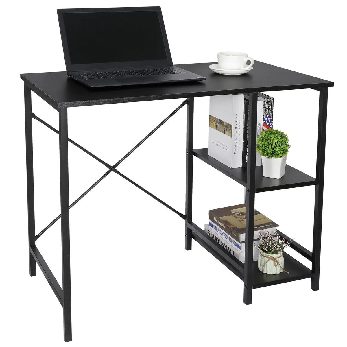 Home Study Table with 2 Tier Shelves S8326