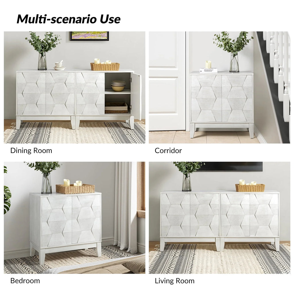 45'' 3 Door Wooden Sideboard Buffet S592077