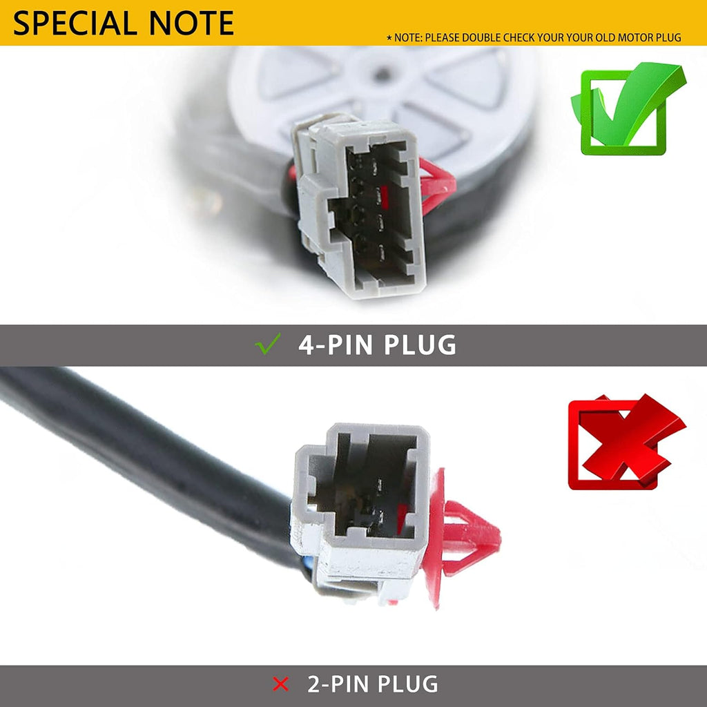 Front Left Driver Side Power Window Regulator with Motor for 1997-2001 Honda CR-V (4 Pins Plug) Pack of 2 R7267