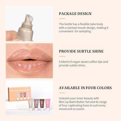 4Pcs Hydrating Lip Gloss Set F190