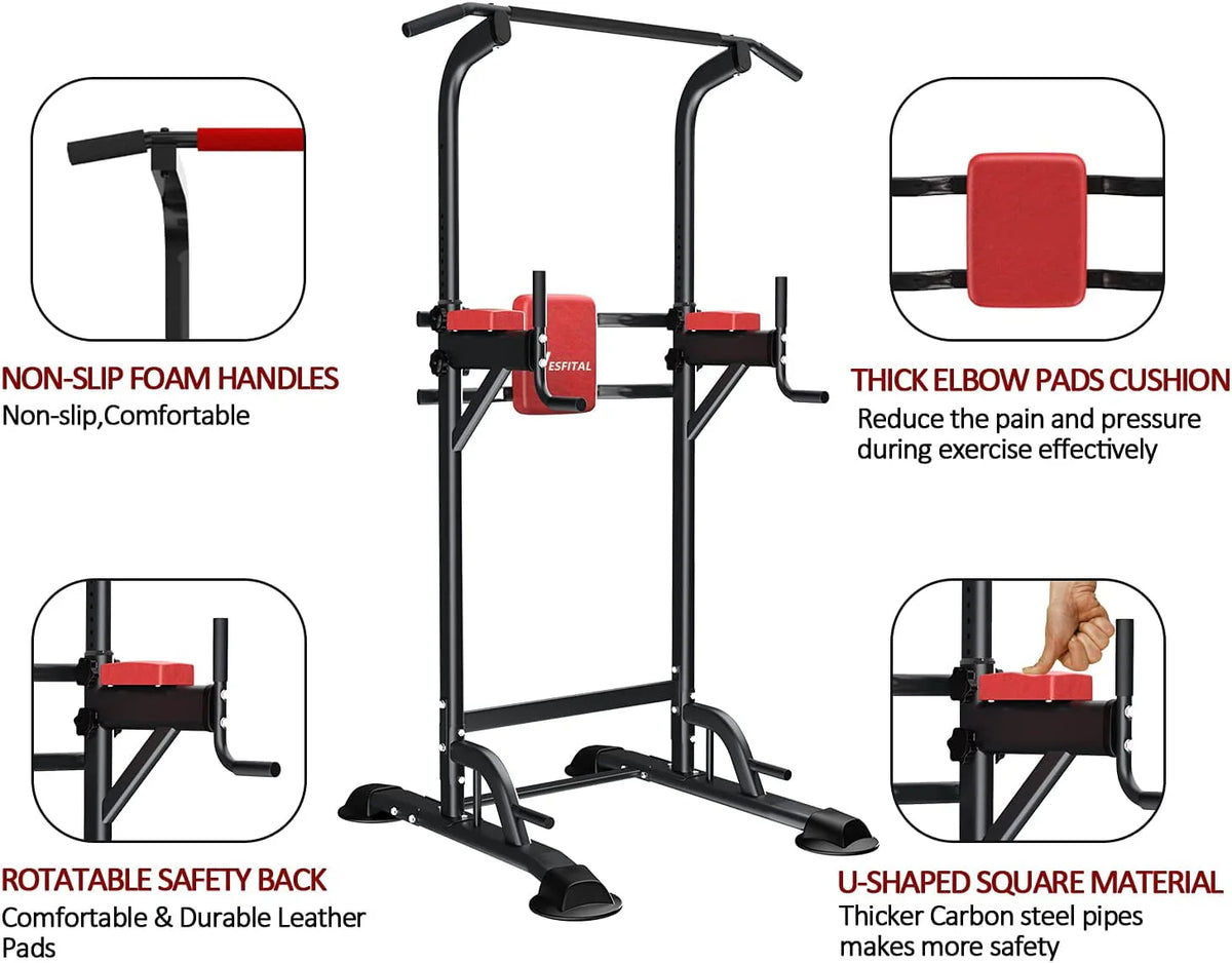 Height Adjustable Power Tower Dip Station I942033