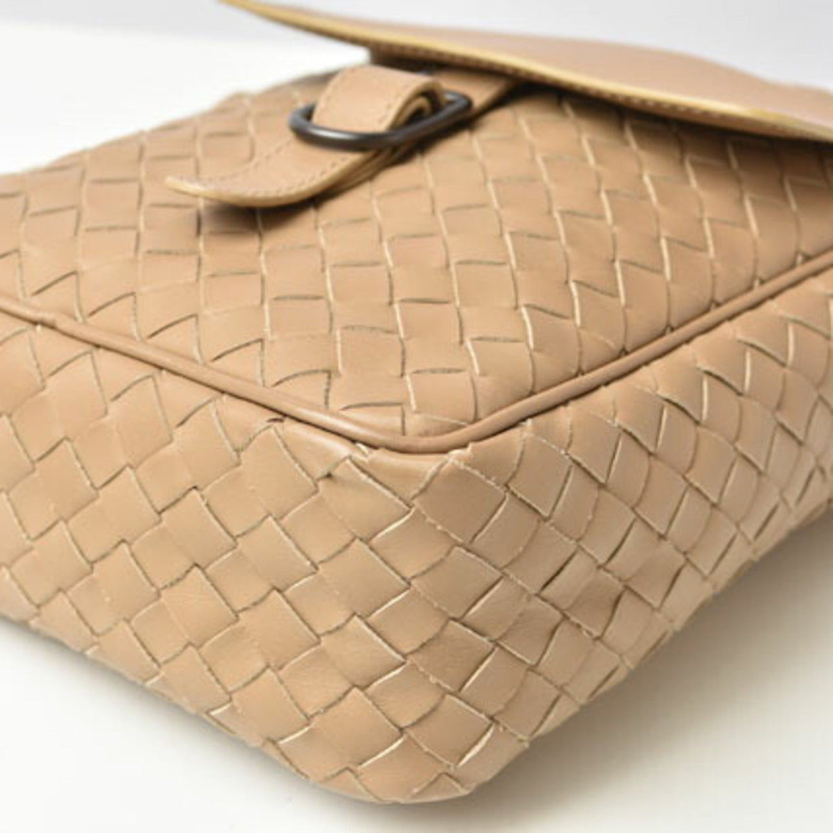Camel Leather Shoulder Bag J717176