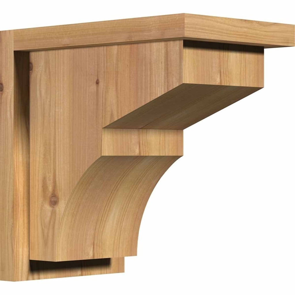 Monterey Smooth Corbel with Backplate, Western Red Cedar C73371