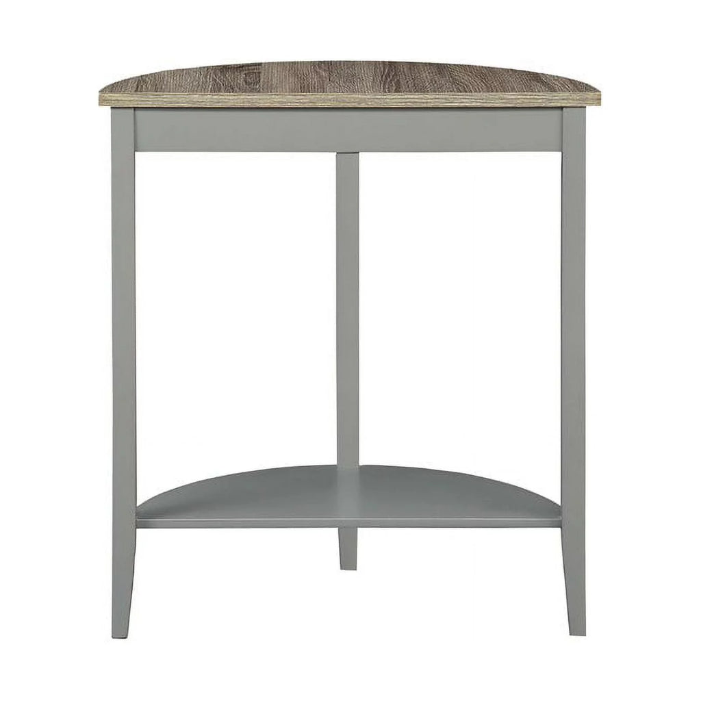 Contemporary Stone Console Table in Gray Oak and Gray A194