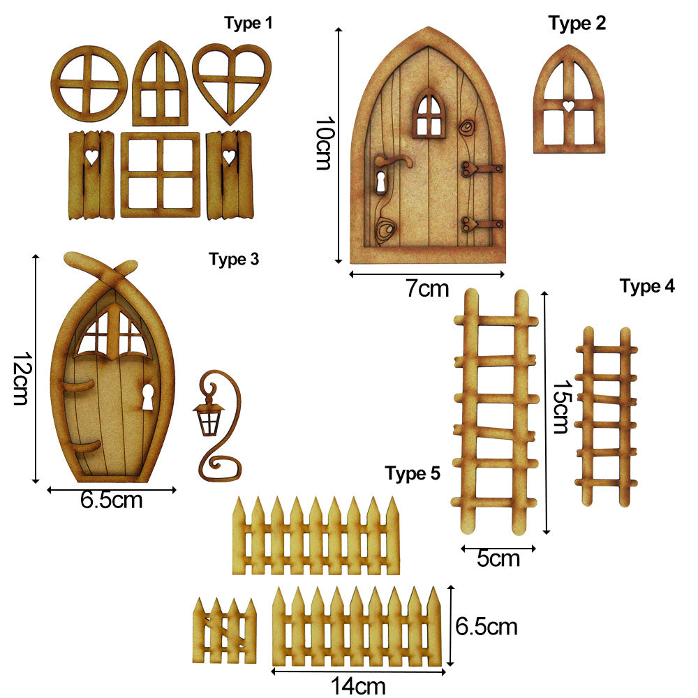 Wood Ornament Doll House Miniature Fairy Elf Door Dollhouse Garden Micro Landscape Wooden Craft T2667